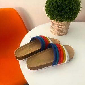 Daybreaks by Nina Multicolor Slides